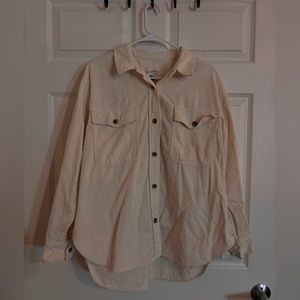 Off white flannel button up